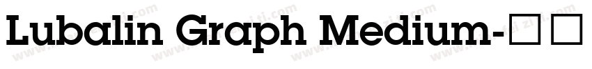 Lubalin Graph Medium字体转换